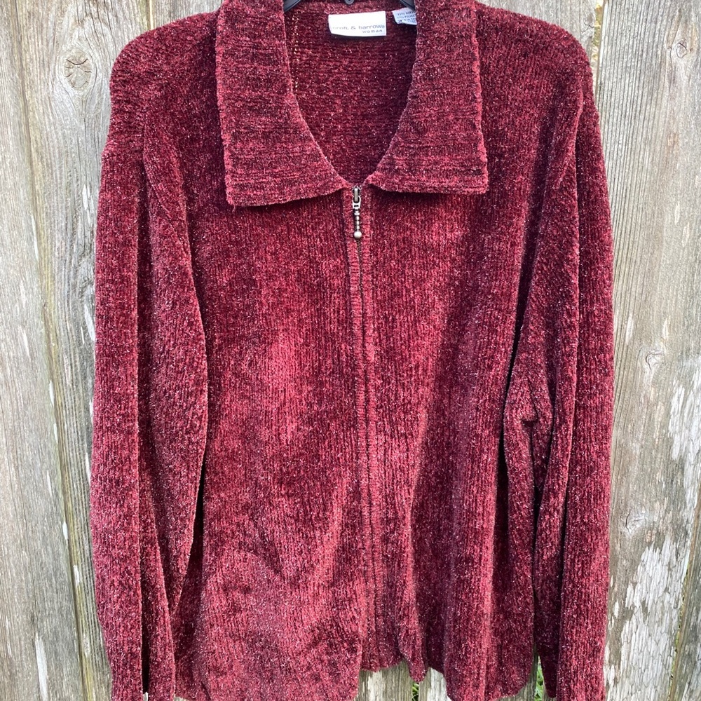 Fuzzy Red Croft&Barrow Jacket